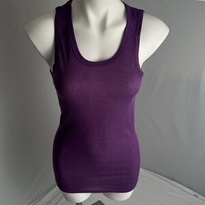 Pamela purple cotton ribbed tank top XXL